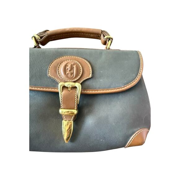 Vintage Charles Hubert Top Handle Satchel Shoulder Bag Strap Leather Gold Brown - Picture 3 of 10